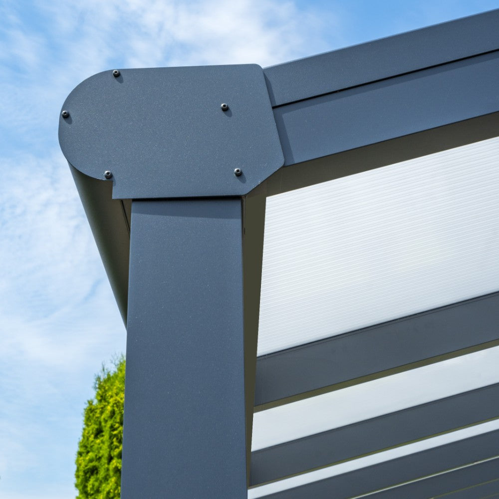 Deponti Bosco Aluminium Pergola Veranda Grey - Roof Details