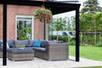 Deponti Pigato Aluminium Pergola Veranda Black - With Sofa Set