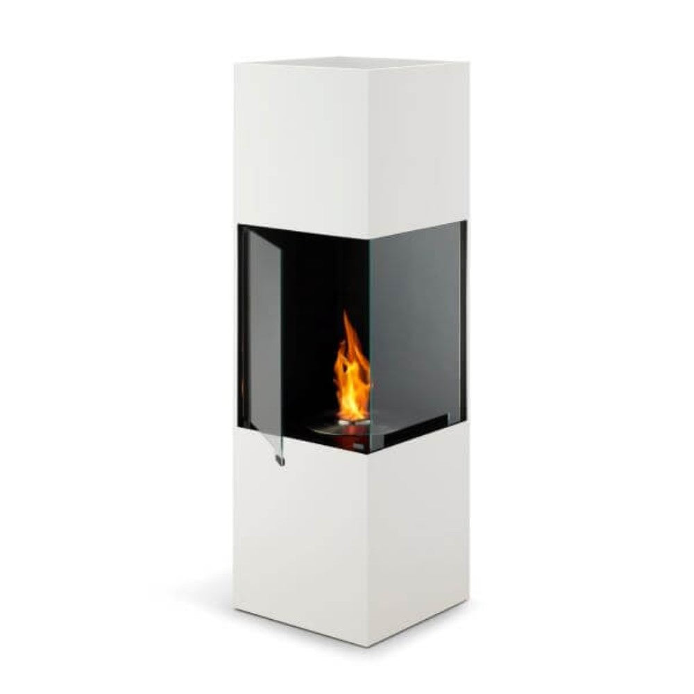 EcoSmart Fire Be – Designer Fireplace - White / Stainless Steel Burner