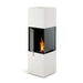 EcoSmart Fire Be – Designer Fireplace - White / Stainless Steel Burner