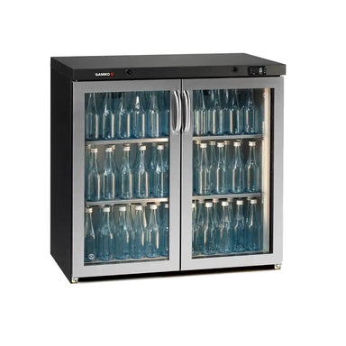 Gamko Double Door Bottle Cooler MG3 Stainless Steel / Glass