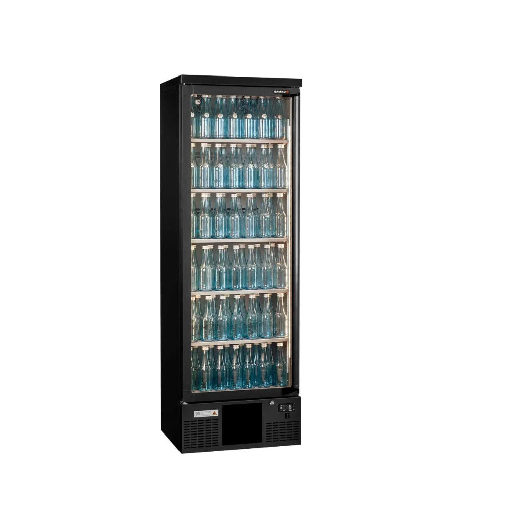 Gamko Single Door Tall Bottle Cooler Right Opening Side Antracite Grey Glass