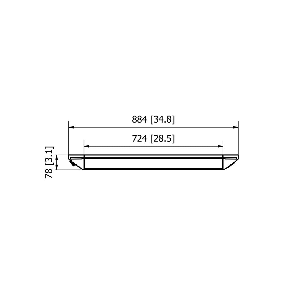 Heatscope Spot 2800W Infrared Heater - Dimensions Top