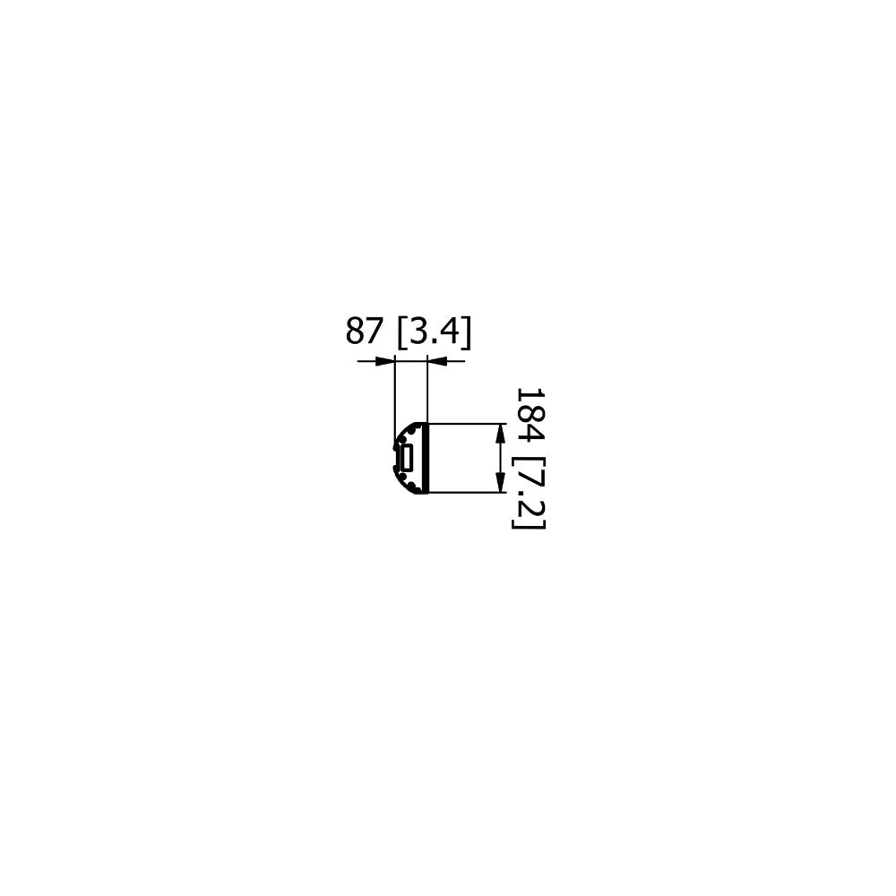 Heatscope Vision 3200W Infrared Heater - Dimensions Side