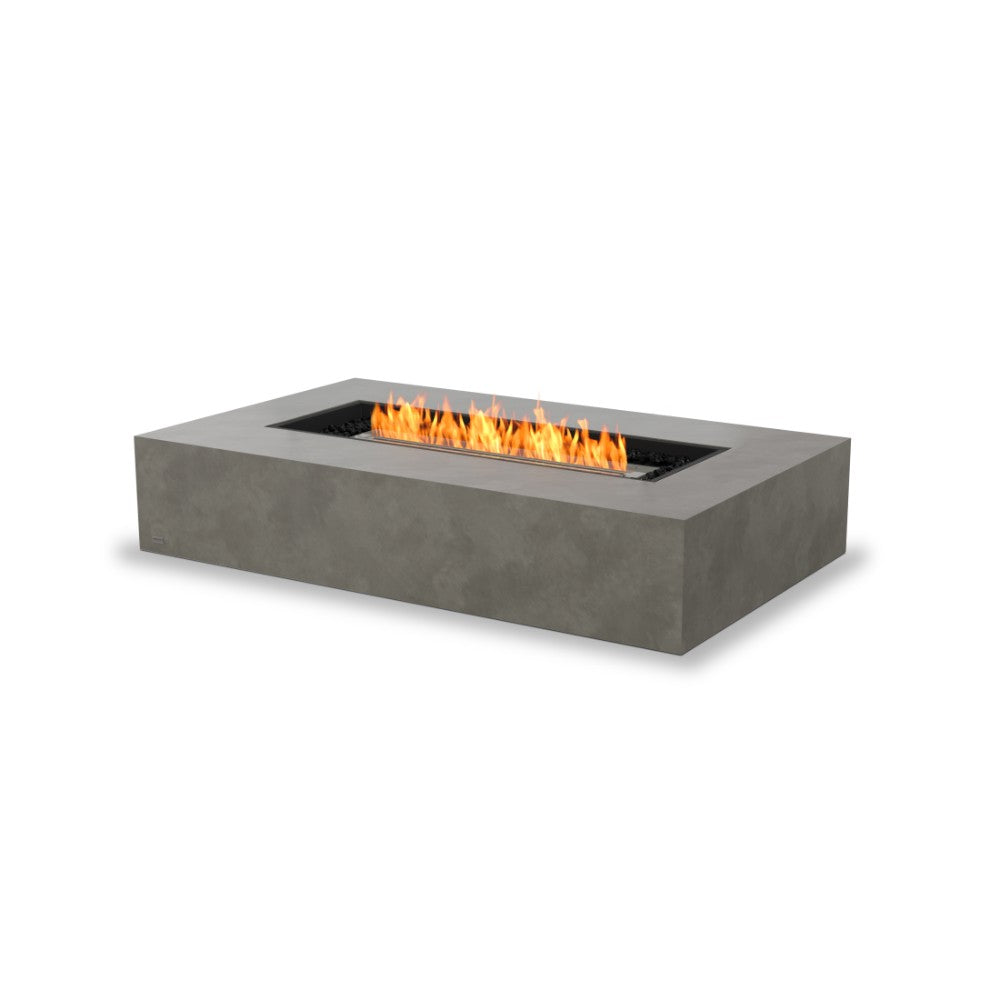 EcoSmart Fire Wharf 65 Bioethanol Fire Table - Natural / Stainless Steel