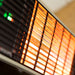 Heatscope Spot 2800W Infrared Heater White - Flame On Close-up View